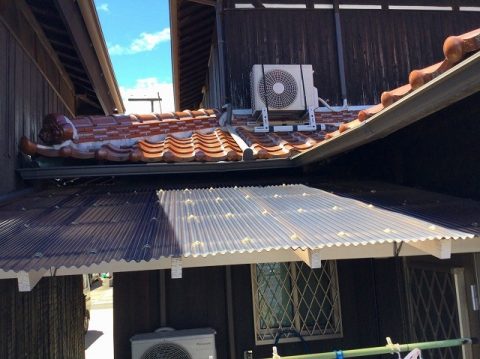 明石市の雨漏り復旧工事